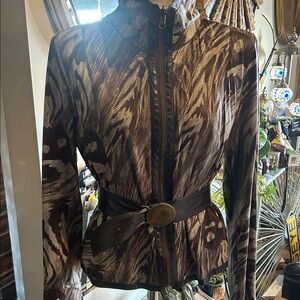 Reversible Stylish Brown Leather Jacket